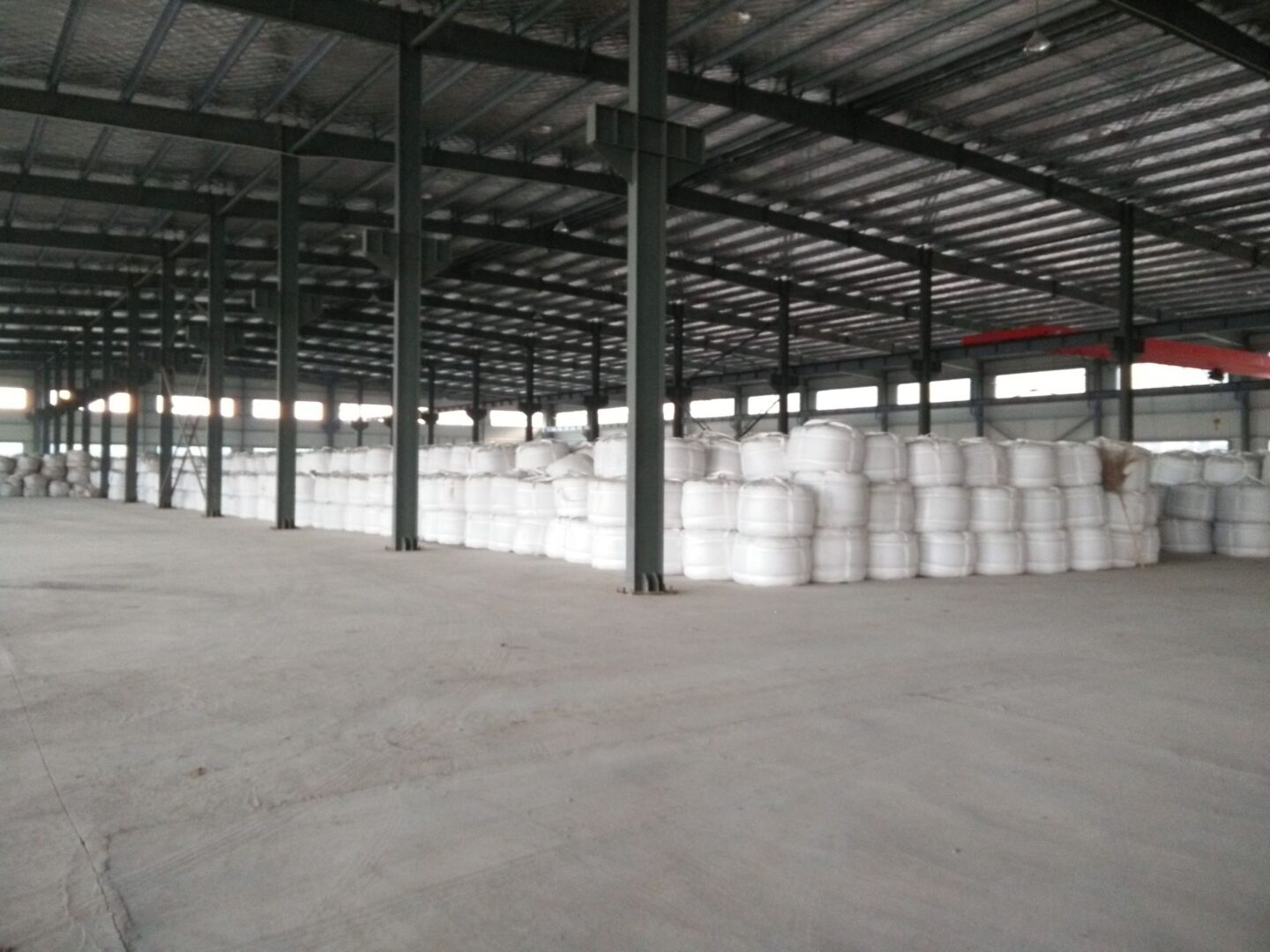 A warehouse filled with lots of white paper.